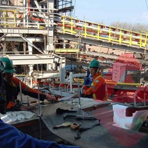 Hot Splicing Conveyor Belt PLTU Lombok CFSPP 12 Jasa Hot Splicing Conveyor Belt, Repair Conveyor Belt, Perbaikan, repair, penyambungan