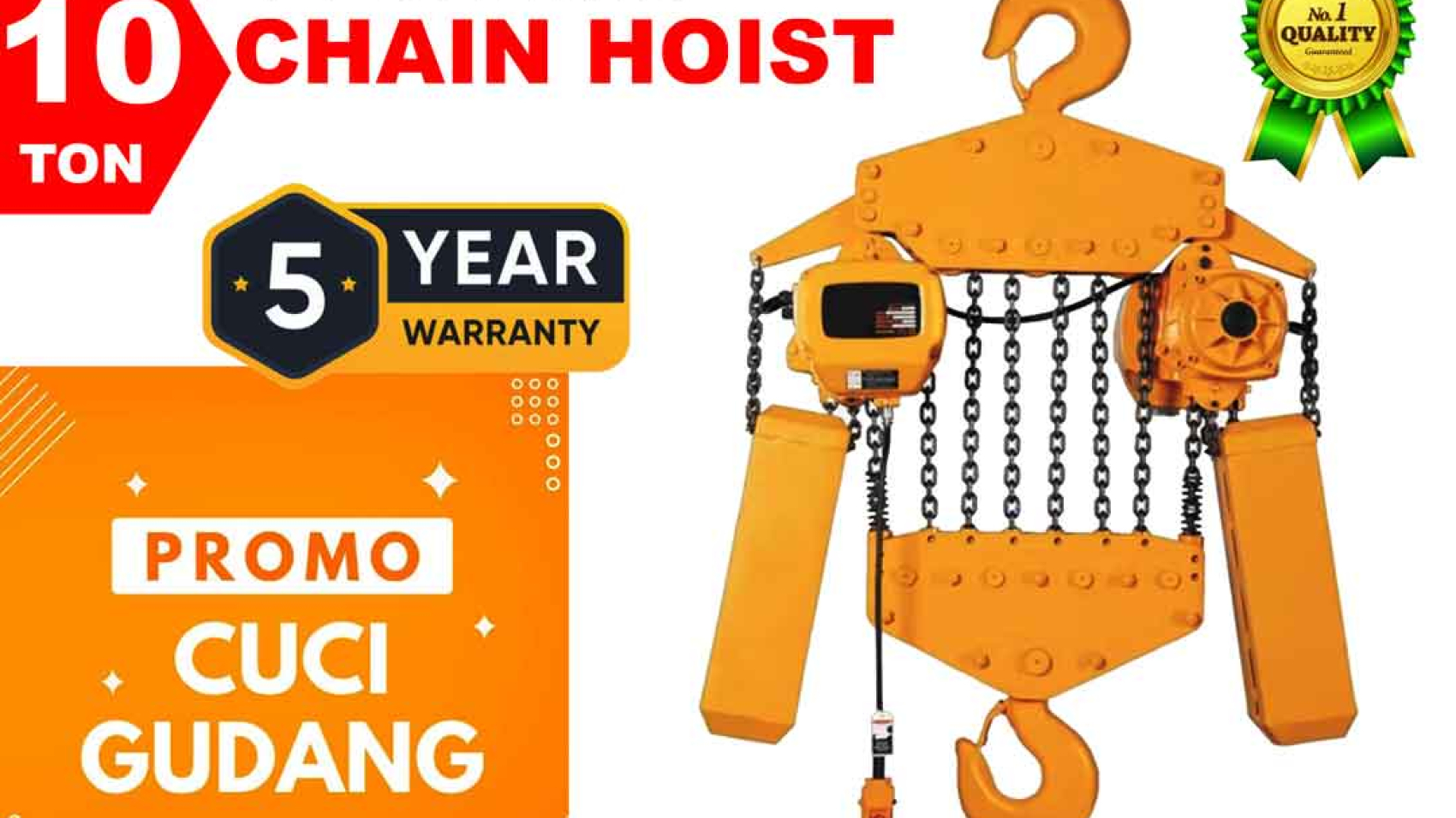 Discount Electric Chain Hoist 10T 6M Harga Murah